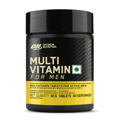 MultiGains - Gold Standard 100% Whey Protein Powder | Double Rich Chocolate | 1.7 kg + Micronized Creatine Powder | Unflavoured| 100 g + Multivitamin for MEN- 60 Tablets + FREE Gallon Bottle
