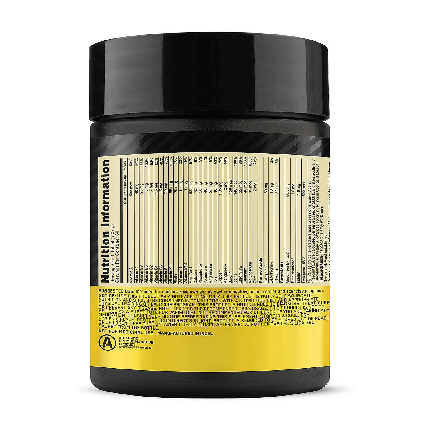 Micronized Creatine Powder | Unflavoured | 100 g + Multivitamin for MEN- 60 Tablets