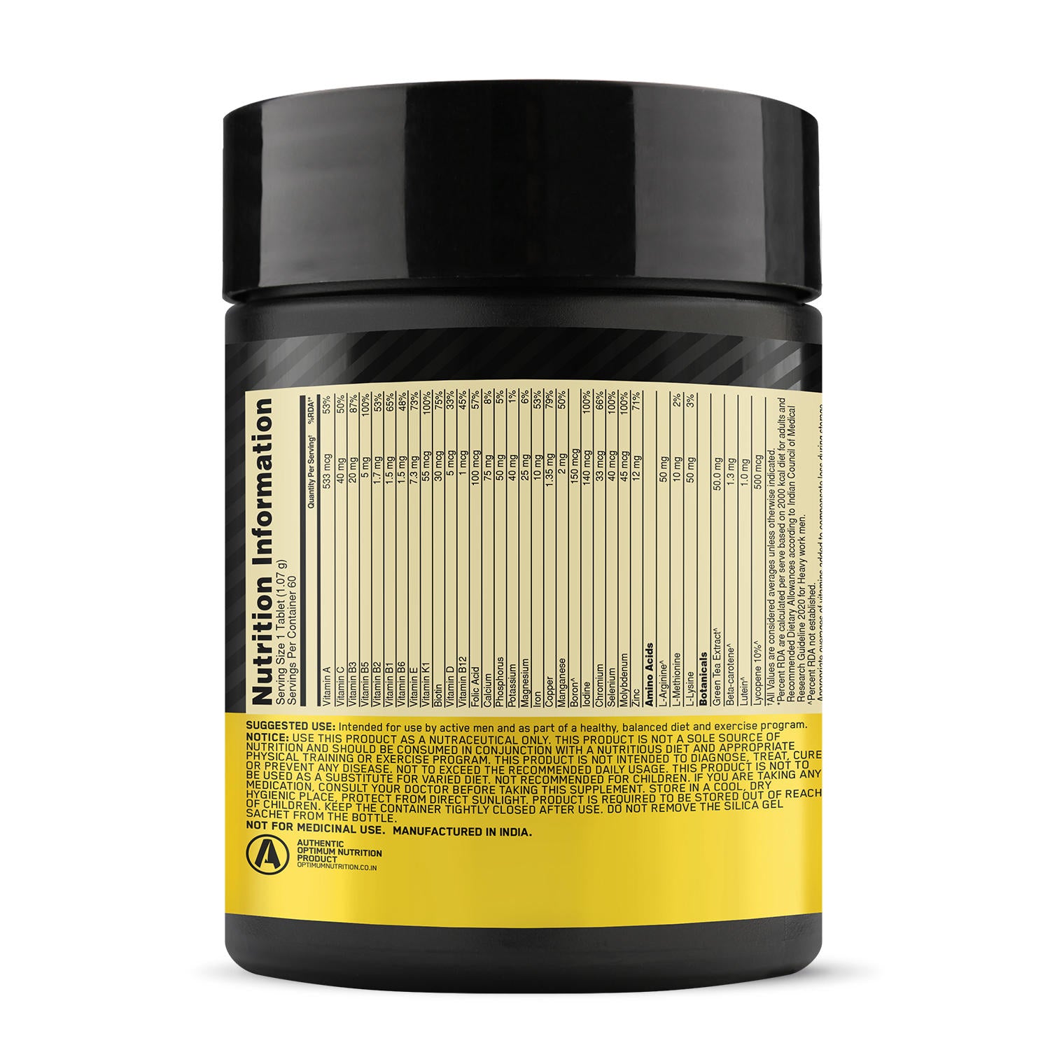 Gold Standard 100% Whey Protein Powder | Double Rich Chocolate | 2 lbs + Multivitamin for MEN- 60 Tablets