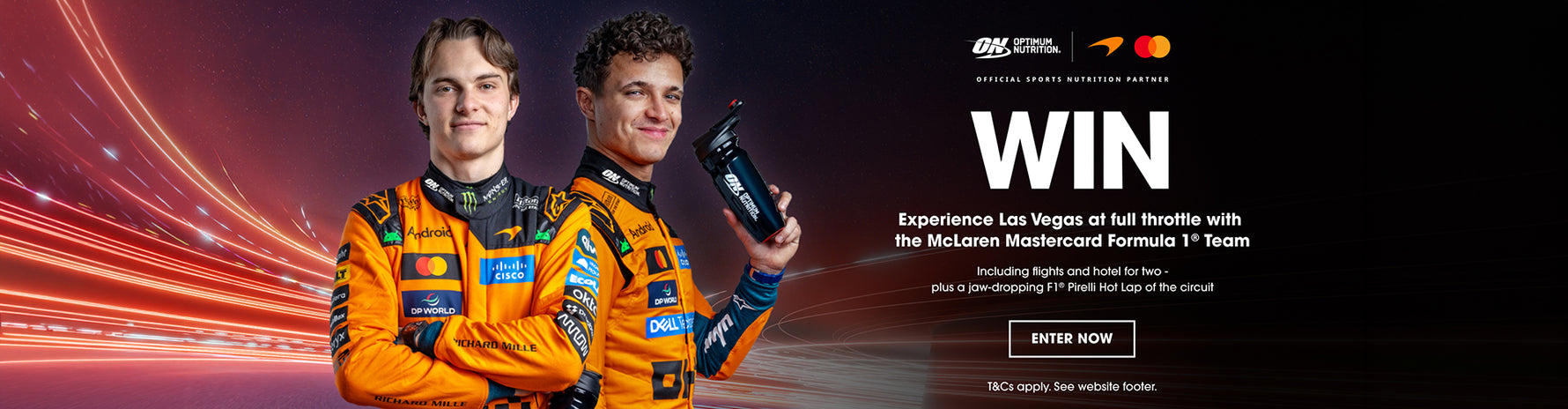Optimum Nutrition Official Sports Nutrition Partner for McLaren 