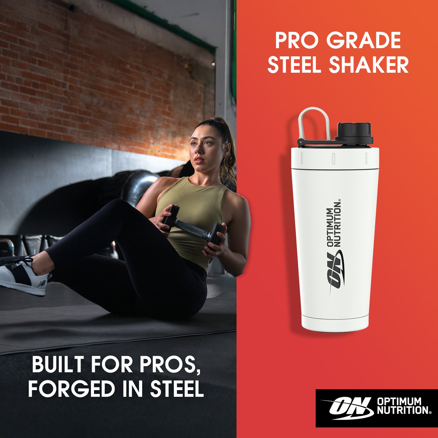 Optimum Nutrition Pro Grade Steel Shaker, 750ml