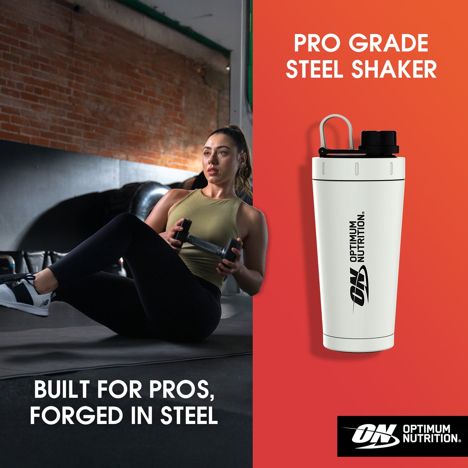 Optimum Nutrition Pro Grade Steel Shaker, 750ml