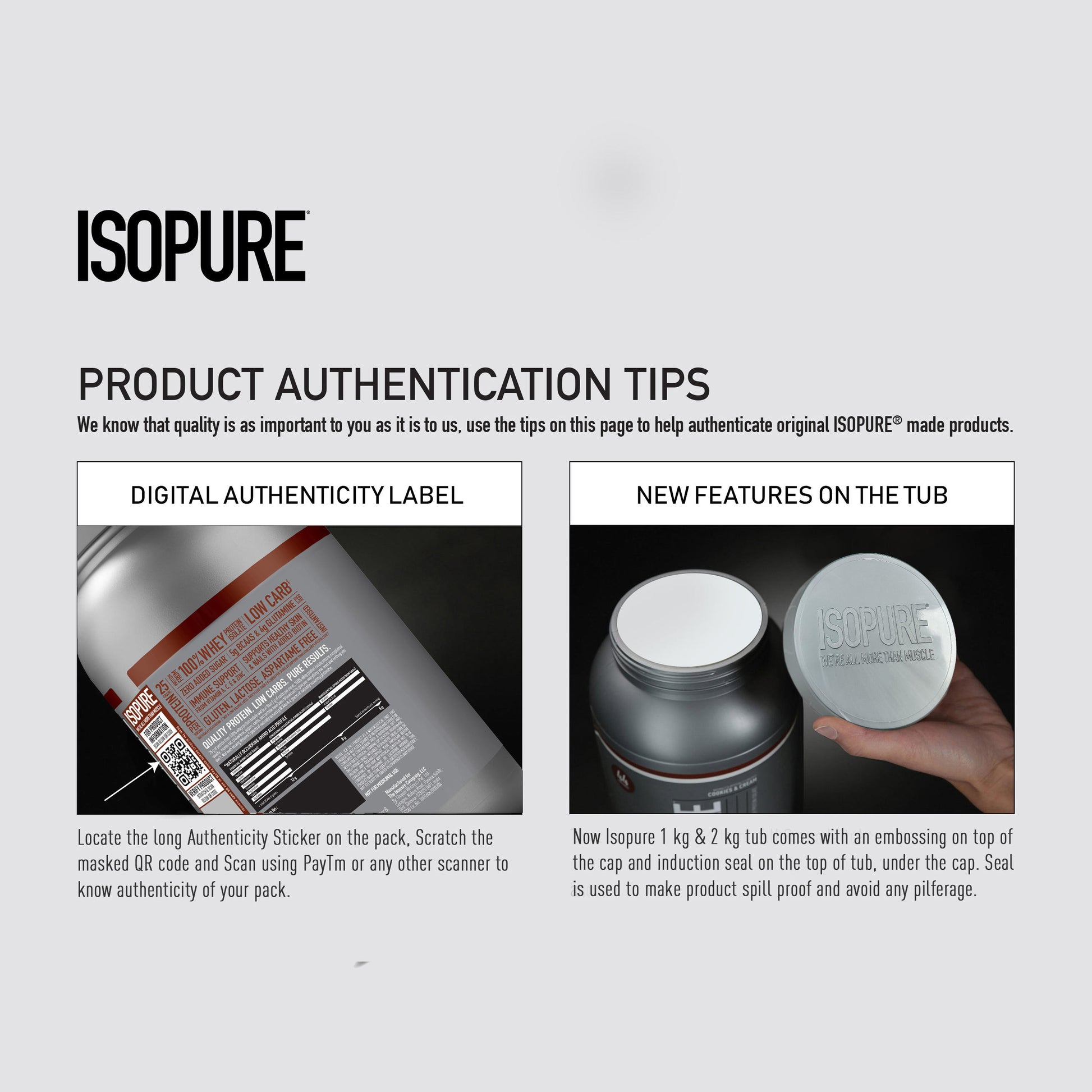 Isopure Whey Protein Isolate Powder with Vitamins for Immune Support - 2kg (Dutch Chocolate)
