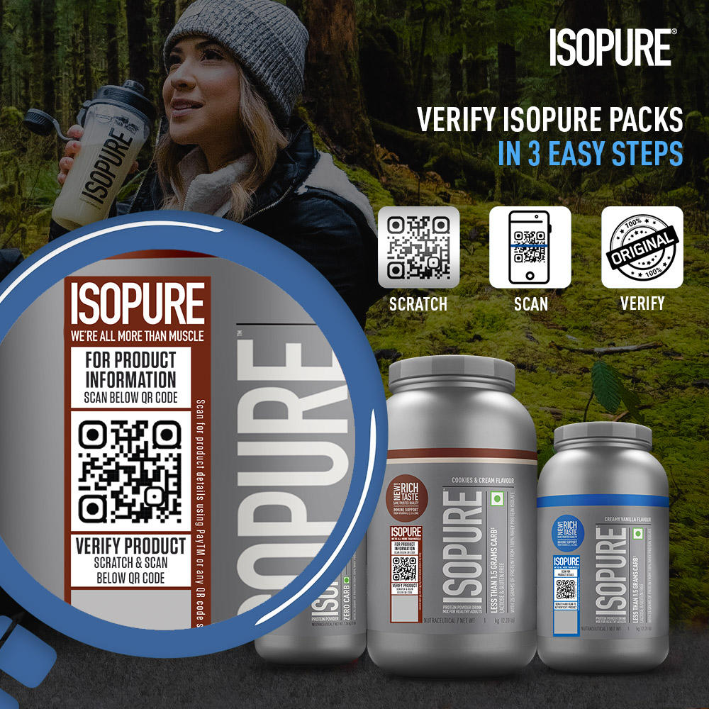 Isopure Whey Protein Isolate Powder with Vitamins for Immune Support - 2kg (Dutch Chocolate)