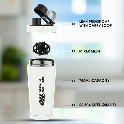 Optimum Nutrition Pro Grade Steel Shaker, 750ml
