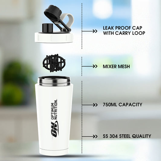 Optimum Nutrition Pro Grade Steel Shaker, 750ml Optimum Nutrition Pro Grade Steel Shaker, 750ml