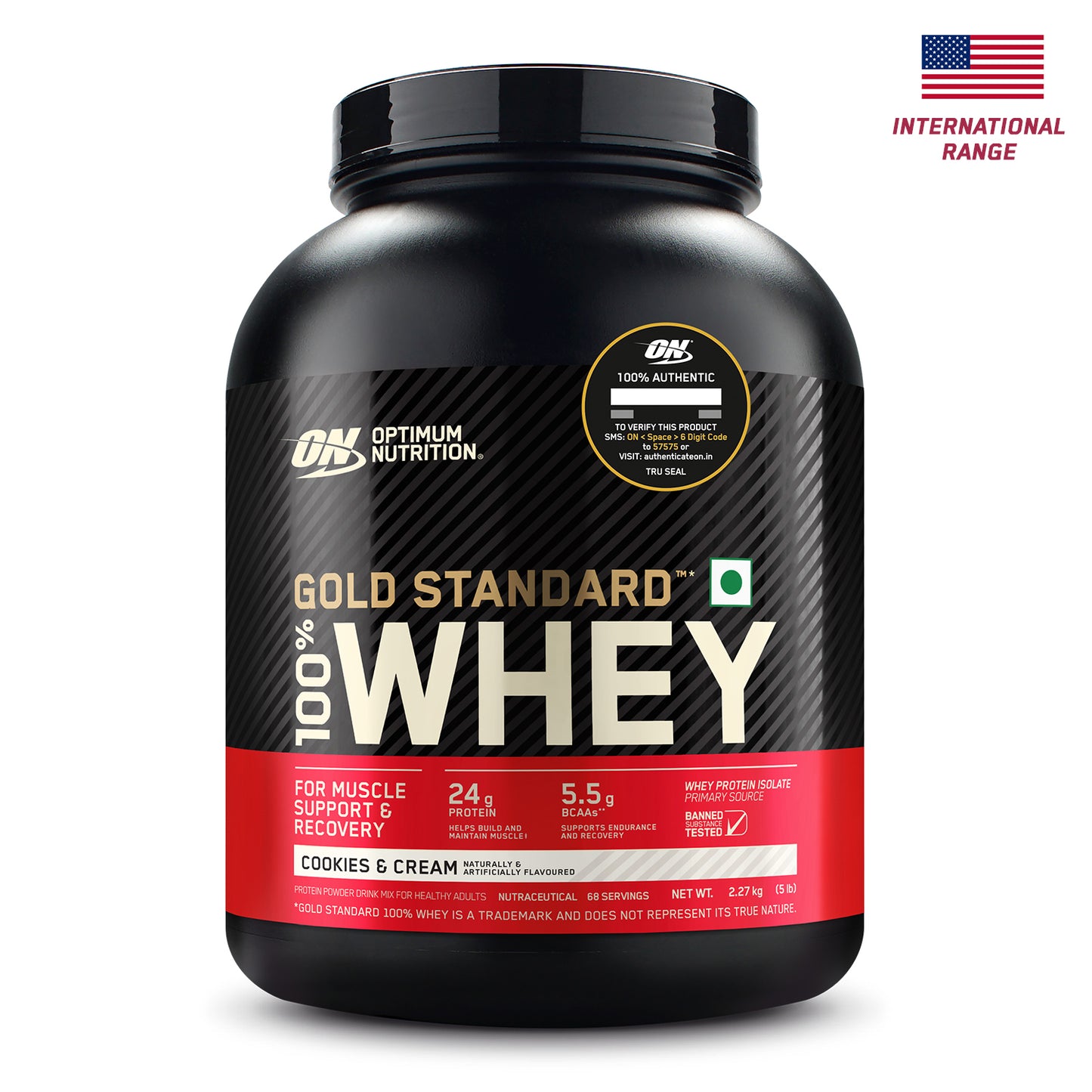 Gold Standard 100% Whey Protein Powder | Cookies & Cream | 5 lbs