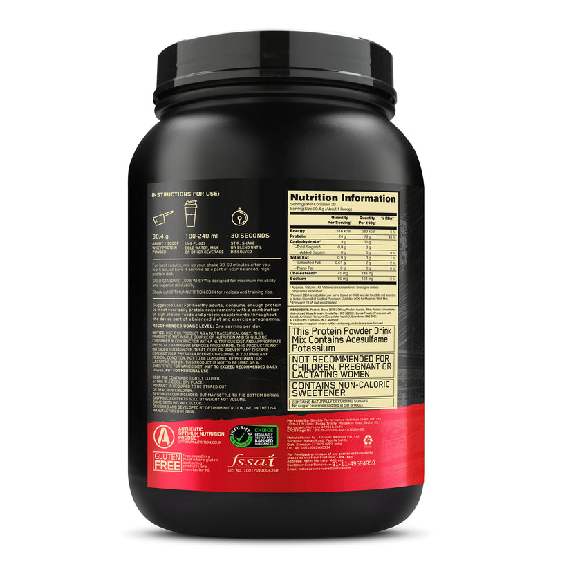 Shop Gold Standard Whey Protein - Double Rich Chocolate - Optimum Nutrition