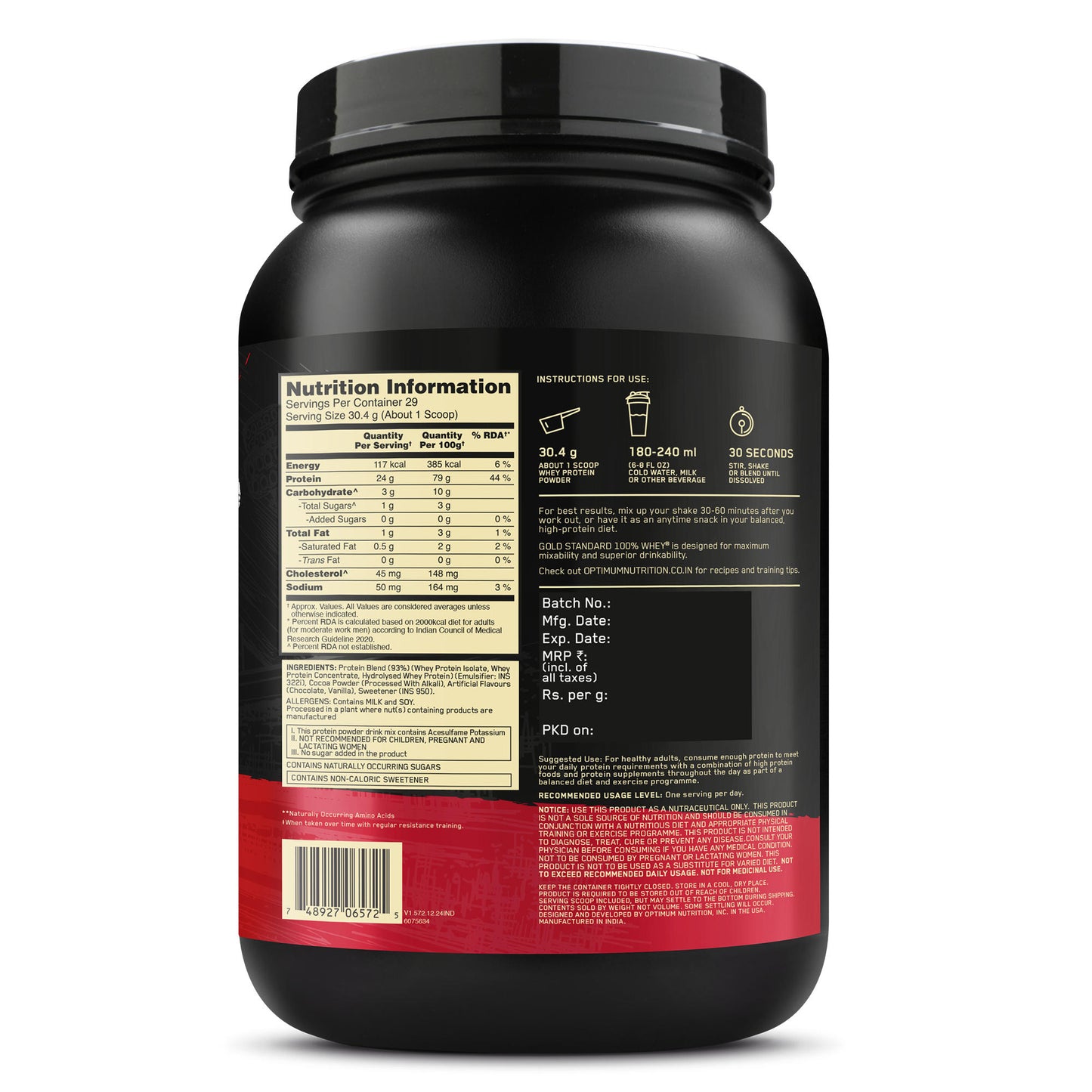 Gold Standard 100% Whey Protein Powder | Double Rich Chocolate | 2 lbs + Multivitamin for MEN- 60 Tablets