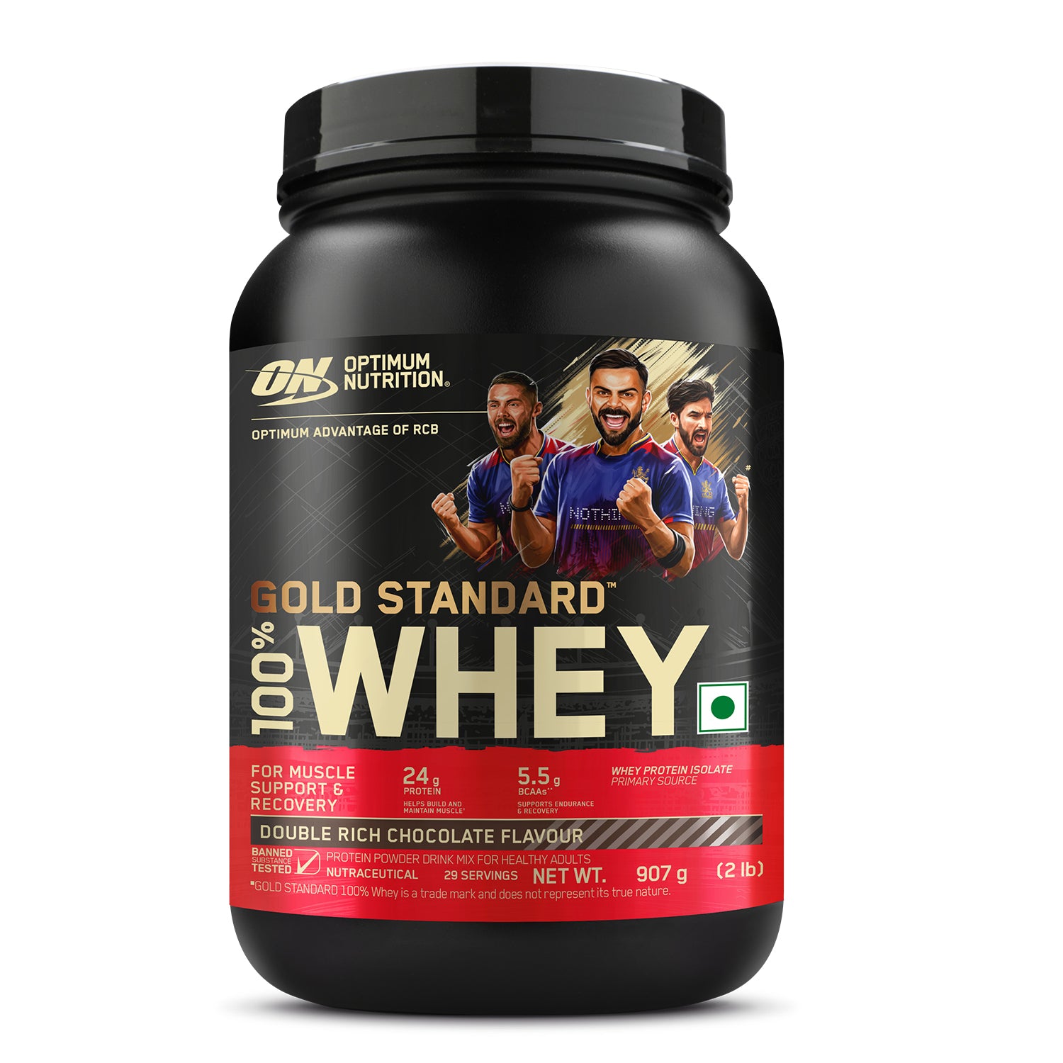 Optimum Nutrition Gold Standard Double Rich Chocolate 907 g front pack