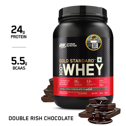 Gold Standard 100% Whey Protein | 907 g (2 lbs) | Double Rich Chocolate