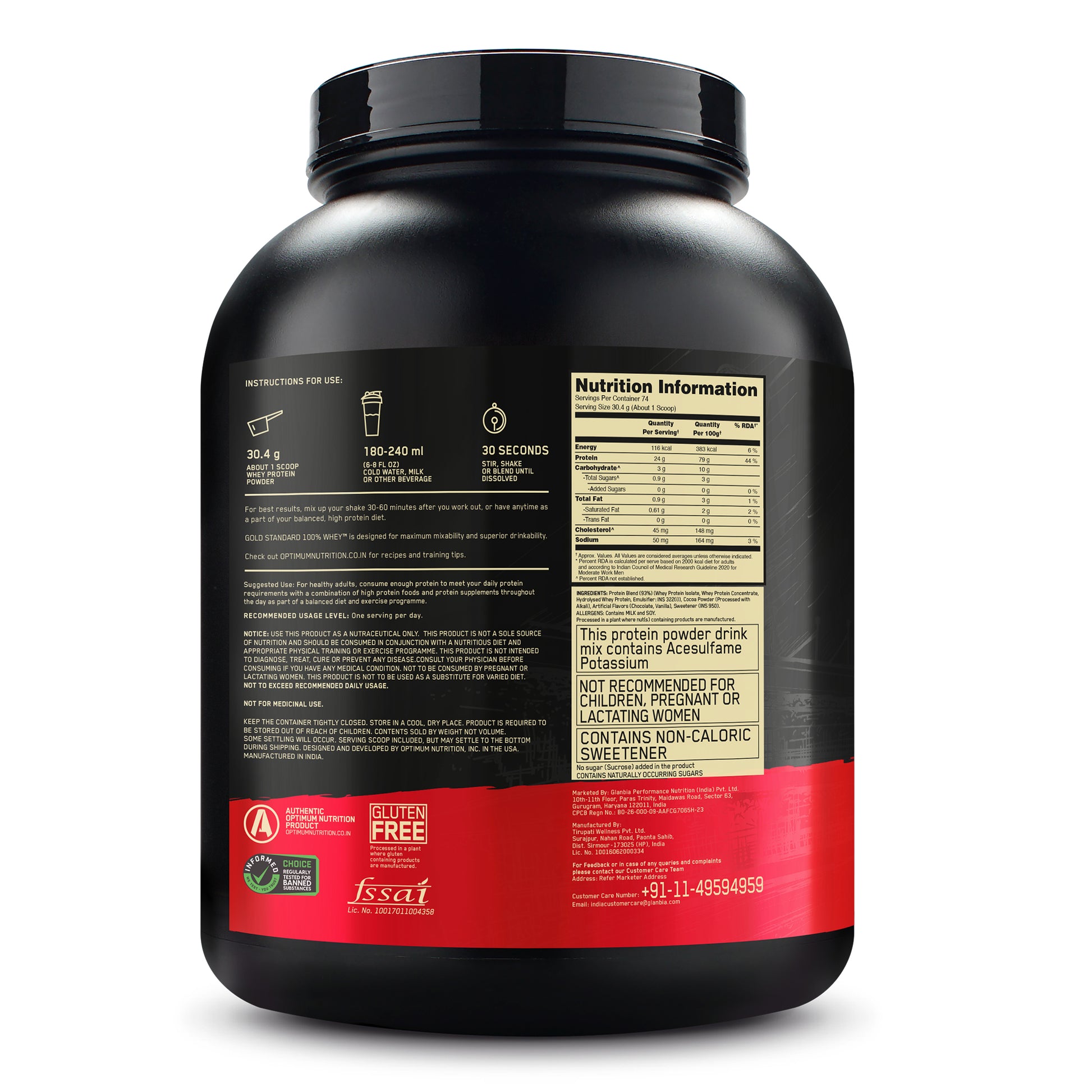 Gold Standard 100% Whey 5 Lbs Double Rich Chocolate + Pre Workout Green Apple