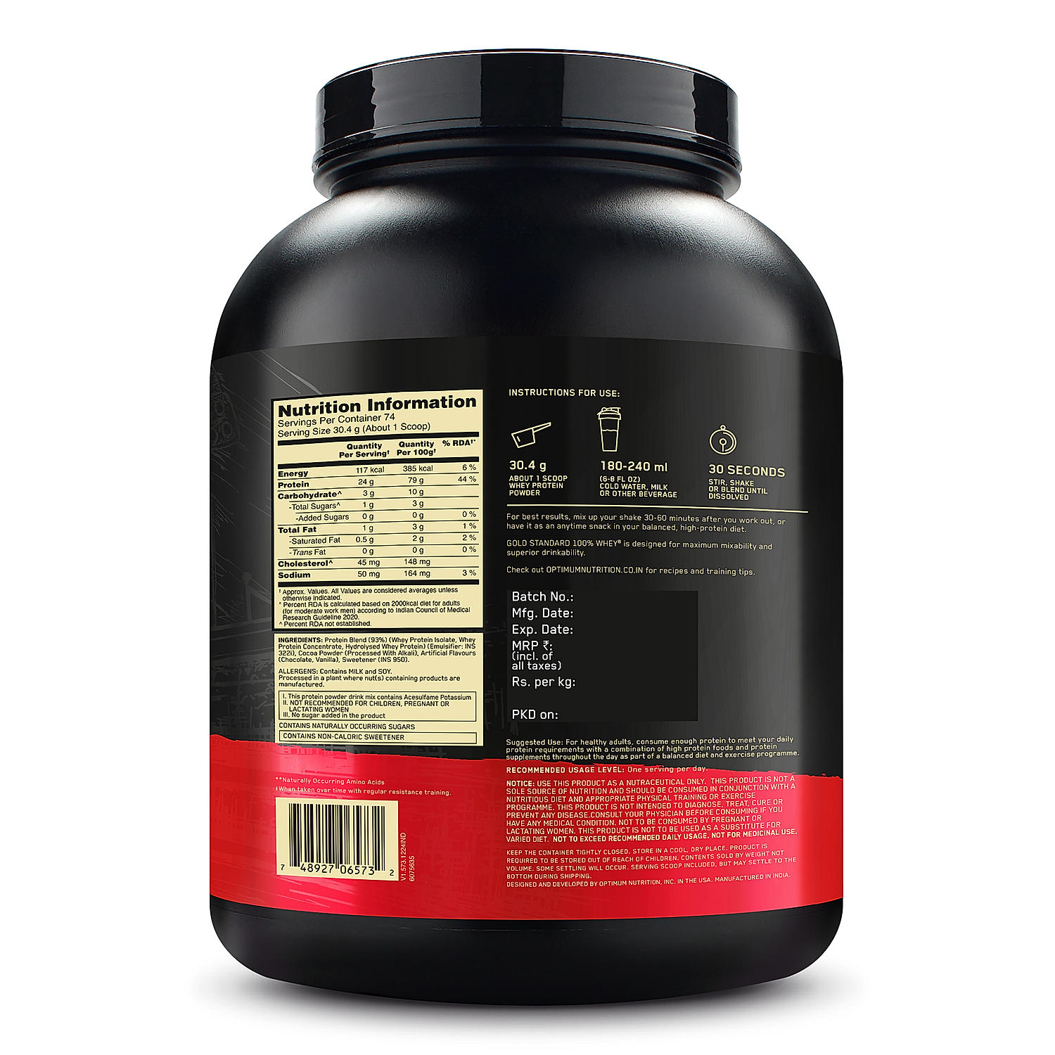 Gold Standard 100% Whey Protein Powder | Double Rich Chocolate | 5 lbs and Micronised Creatine Powder | Unflavoured | 250 g