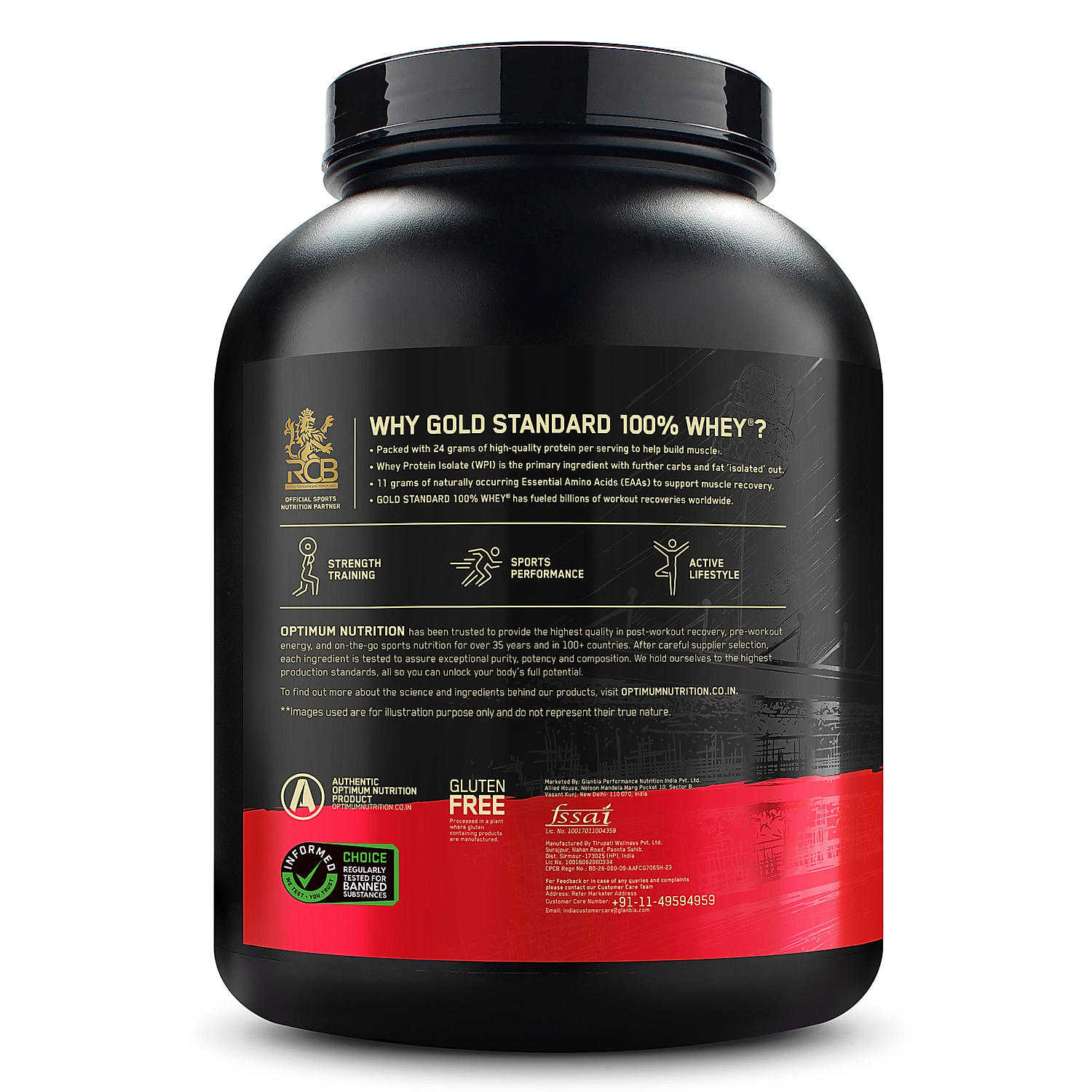 Gold Standard 100% Whey Protein Powder | Double Rich Chocolate | 5 lbs and Micronised Creatine Powder | Unflavoured | 250 g