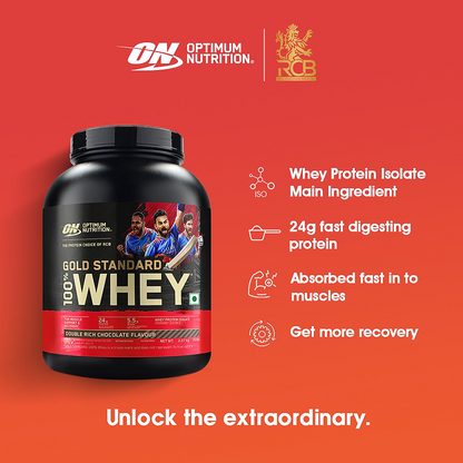 Gold Standard 100% Whey Protein Powder | Double Rich Chocolate | 5 lbs and Micronised Creatine Powder | Unflavoured | 250 g
