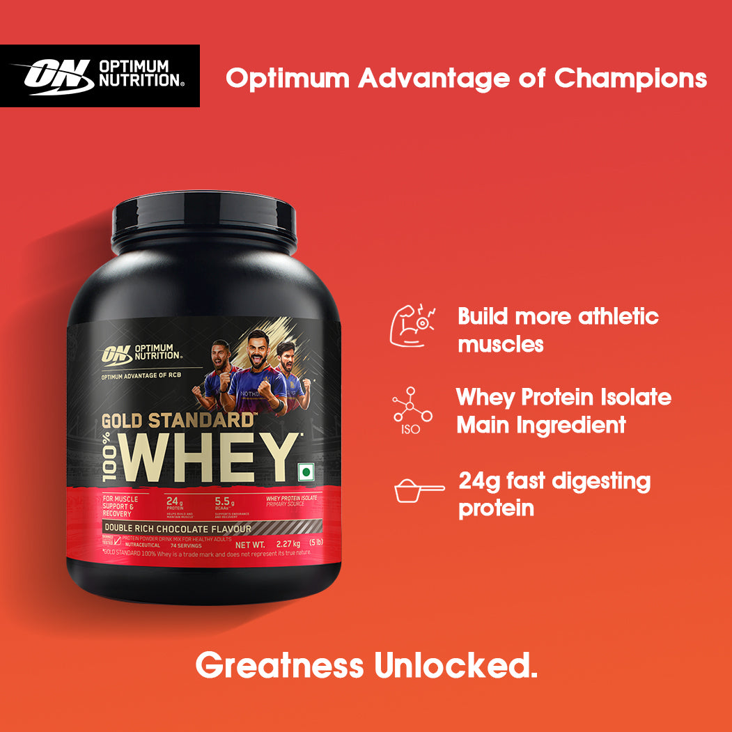 Gold Standard 100% Whey Protein Powder | Double Rich Chocolate | 5 lbs