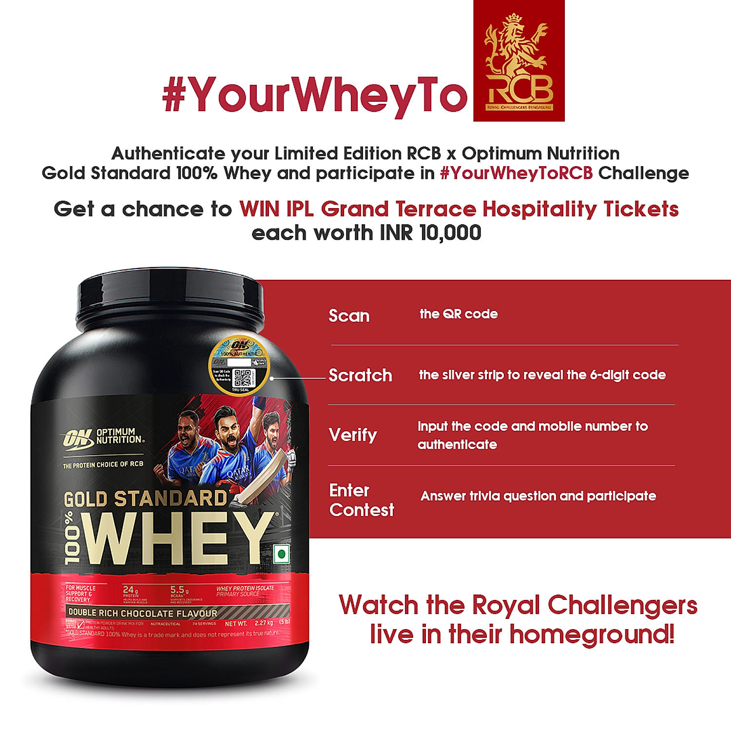 Gold Standard 100% Whey Protein Powder | Double Rich Chocolate | 5 lbs and Micronised Creatine Powder | Unflavoured | 250 g
