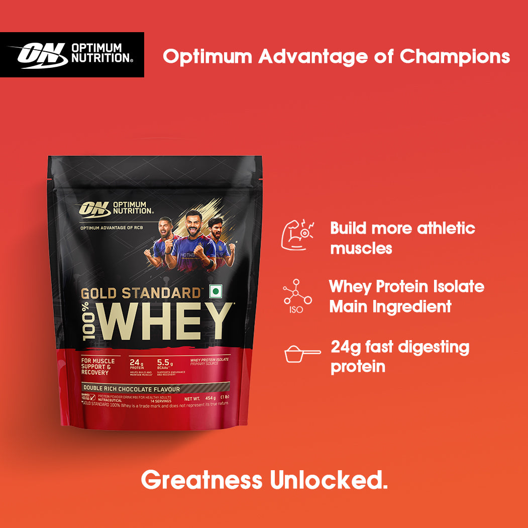 Gold Standard 100% Whey Protein Powder | Double Rich Chocolate | 1 lbs