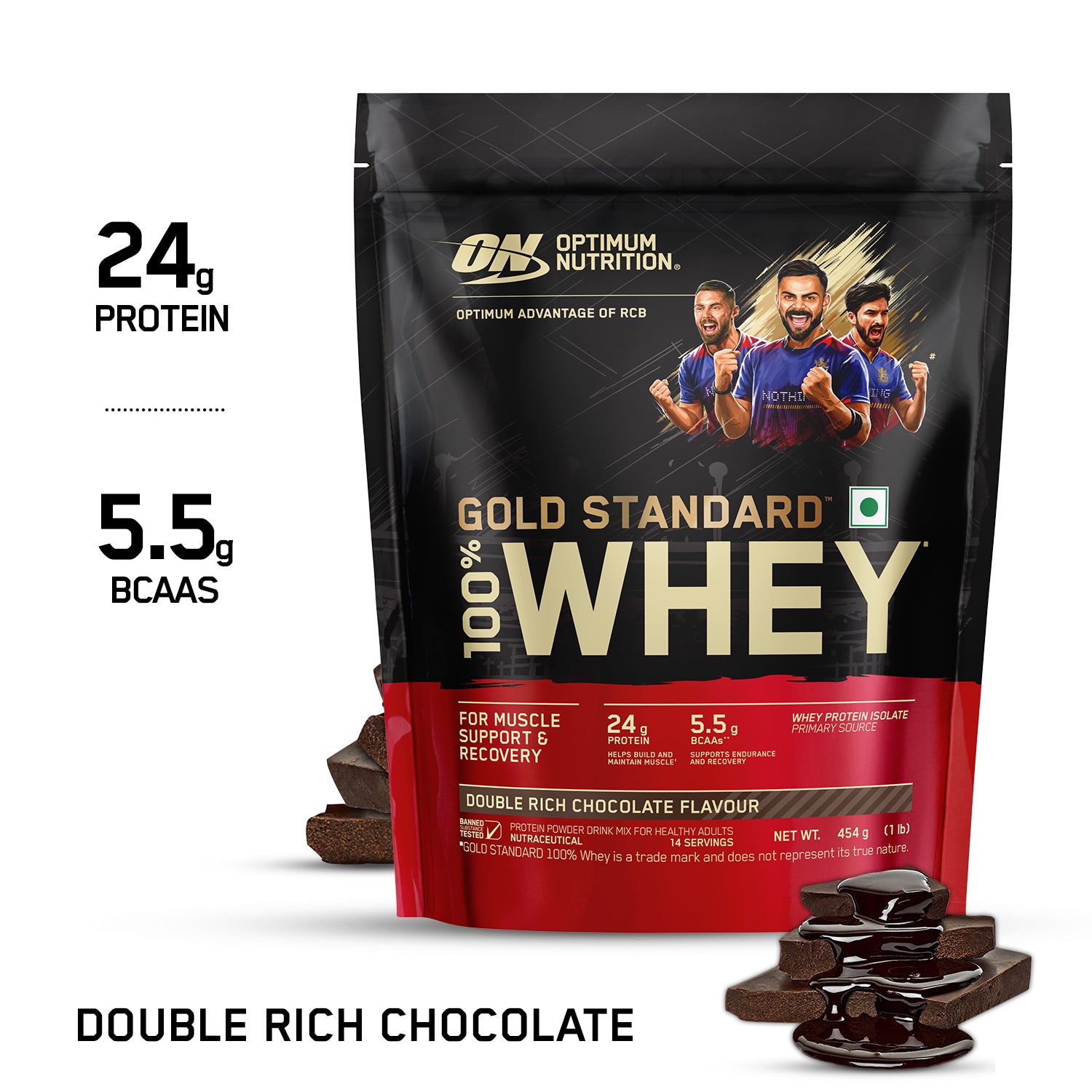 Gold Standard 100% Whey Protein Powder | Double Rich Chocolate | 1 lbs