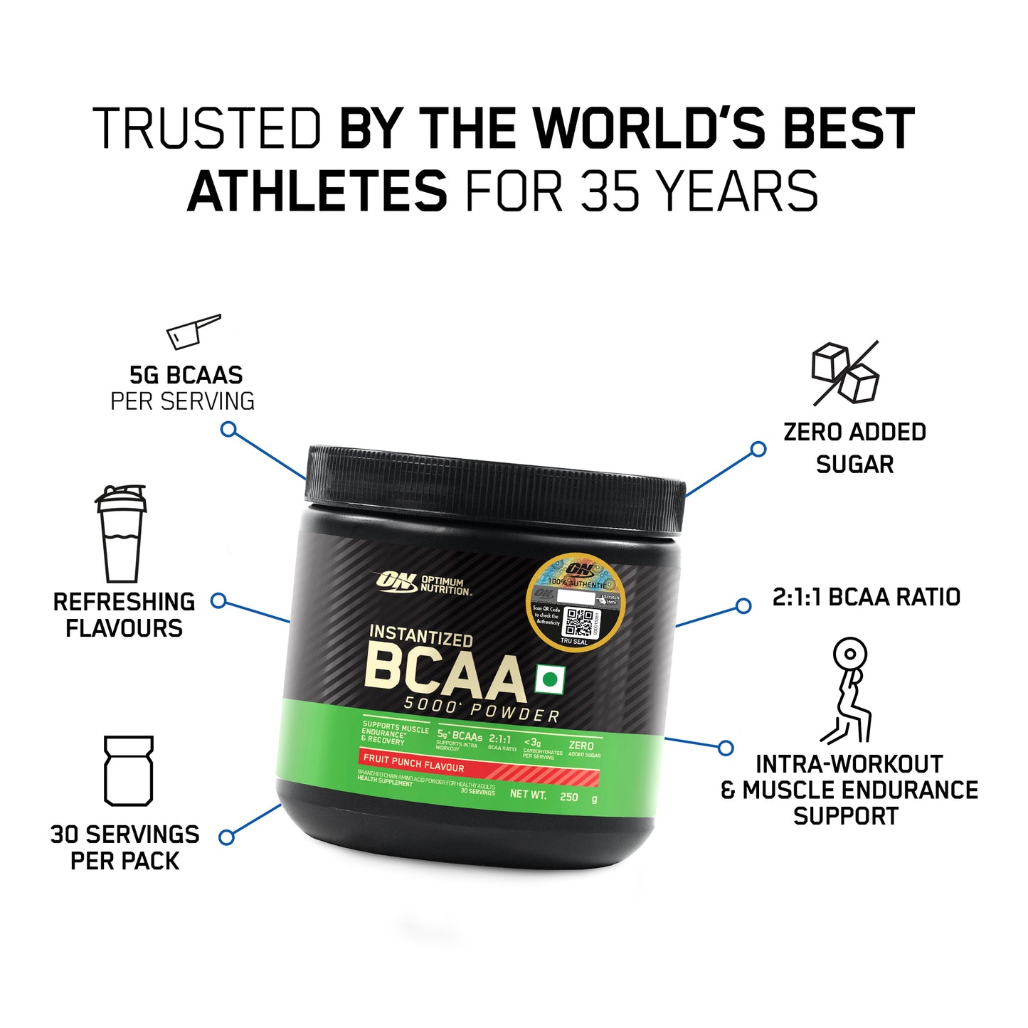 BCAA 5000 Powder | Fruit Punch | 250 g