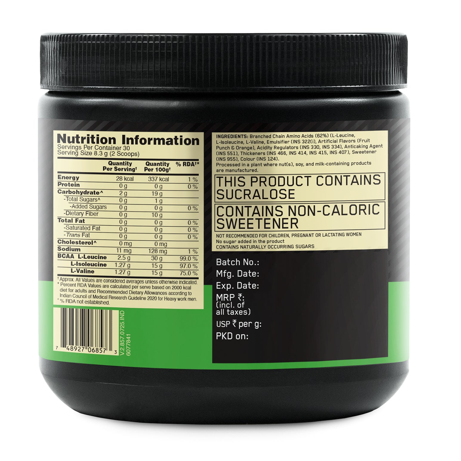 BCAA 5000 Powder | Fruit Punch | 250 g