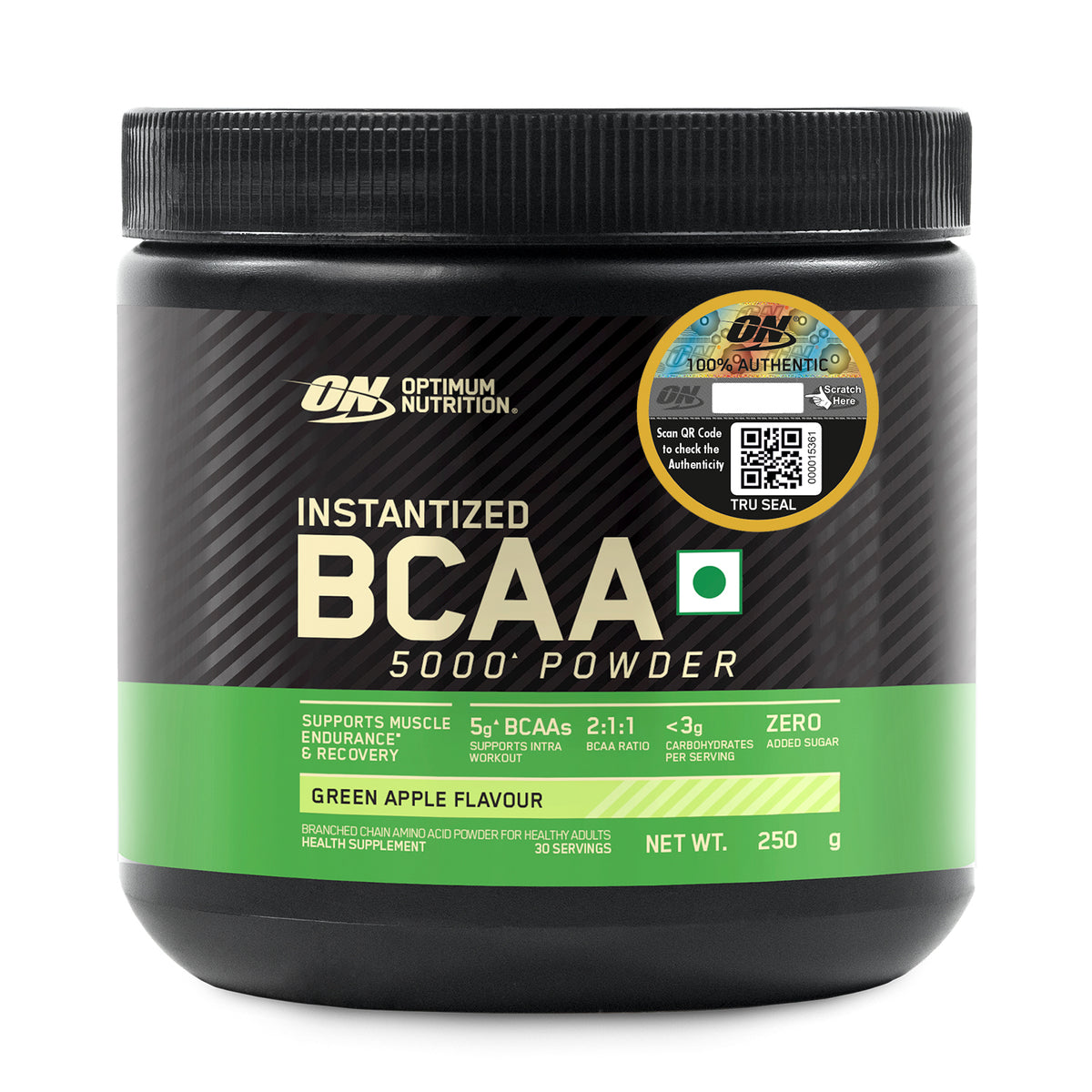 BCAA 5000 Powder 250g | Green Apple Flavor - Optimum Nutrition