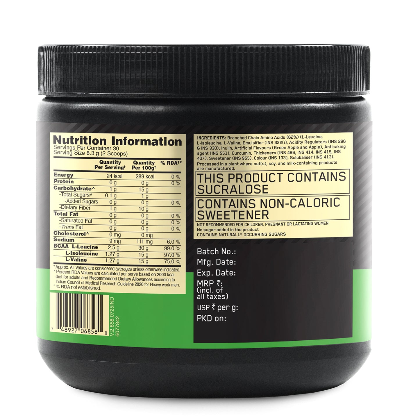 BCAA 5000 Powder | Green Apple | 250 g