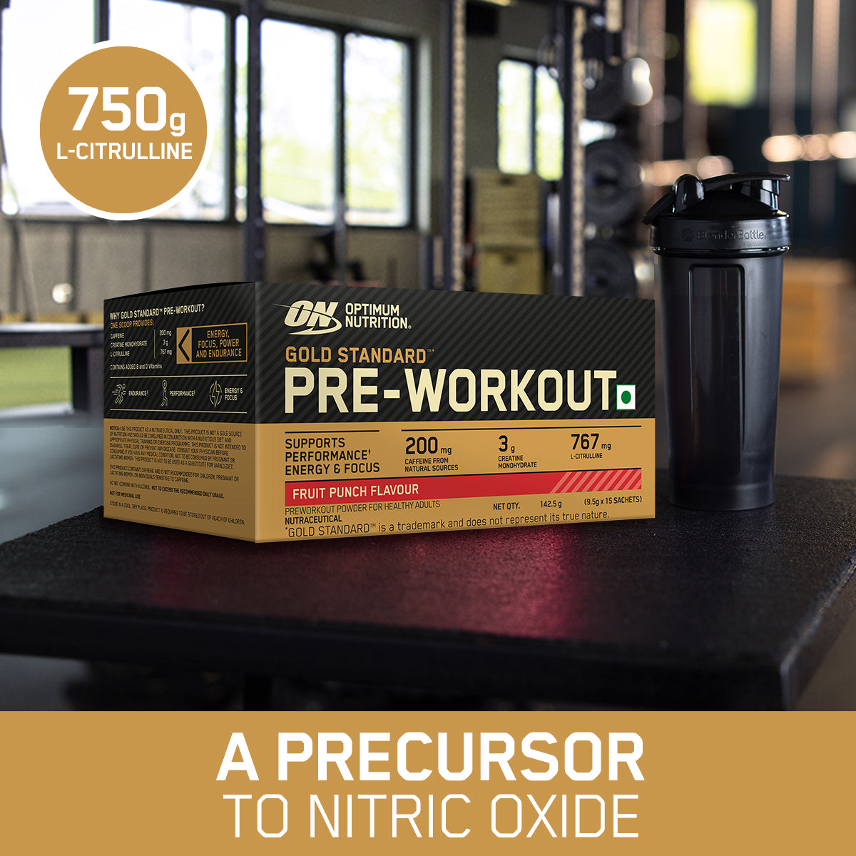 Optimum Nutrition (ON) Gold Standard Pre-Workout- 142.5g/15 single serve packs (Fruit Punch Flavor), For Energy, Focus, Power, Endurance & Performance and Optimum Nutrition Gold Standard Pre-Workout- 142.5g/15 single serve packs (Green Apple Flavor)