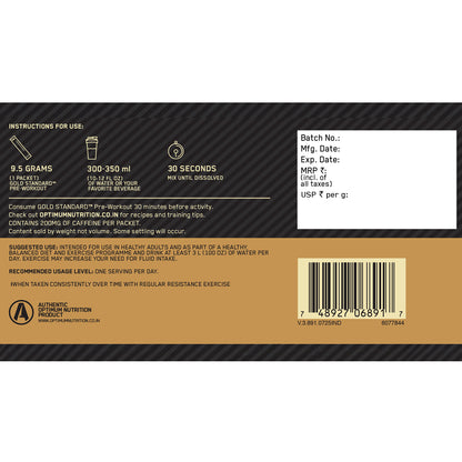 Gold Standard 100% Whey 4 KG Double Rich Chocolate + Pre Workout Green Apple