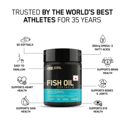 Gold Standard 100% Whey Protein Powder | Double Rich Chocolate | 2 lbs + Fish Oil - 60 Capsules