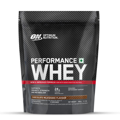 Optimum Nutrition (ON) Performance Whey Protein Powder– 0.5Kg (Chocolate Milkshake)