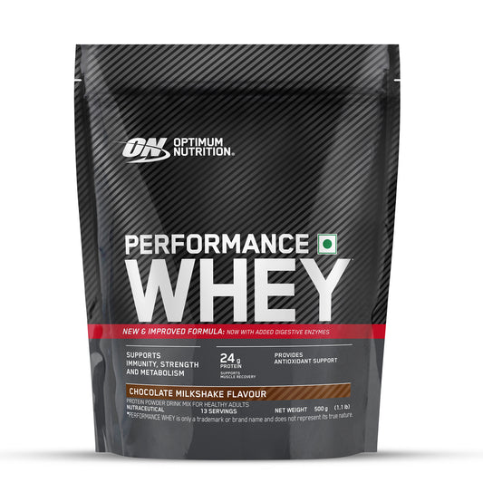 Optimum Nutrition (ON) Performance Whey Protein Powder– 0.5Kg (Chocolate Milkshake)