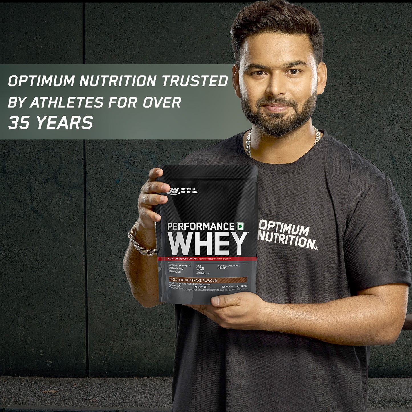 Performance Whey Protein Powder– 1Kg (Chocolate Milkshake) + Multivitamin for MEN- 60 Tablets