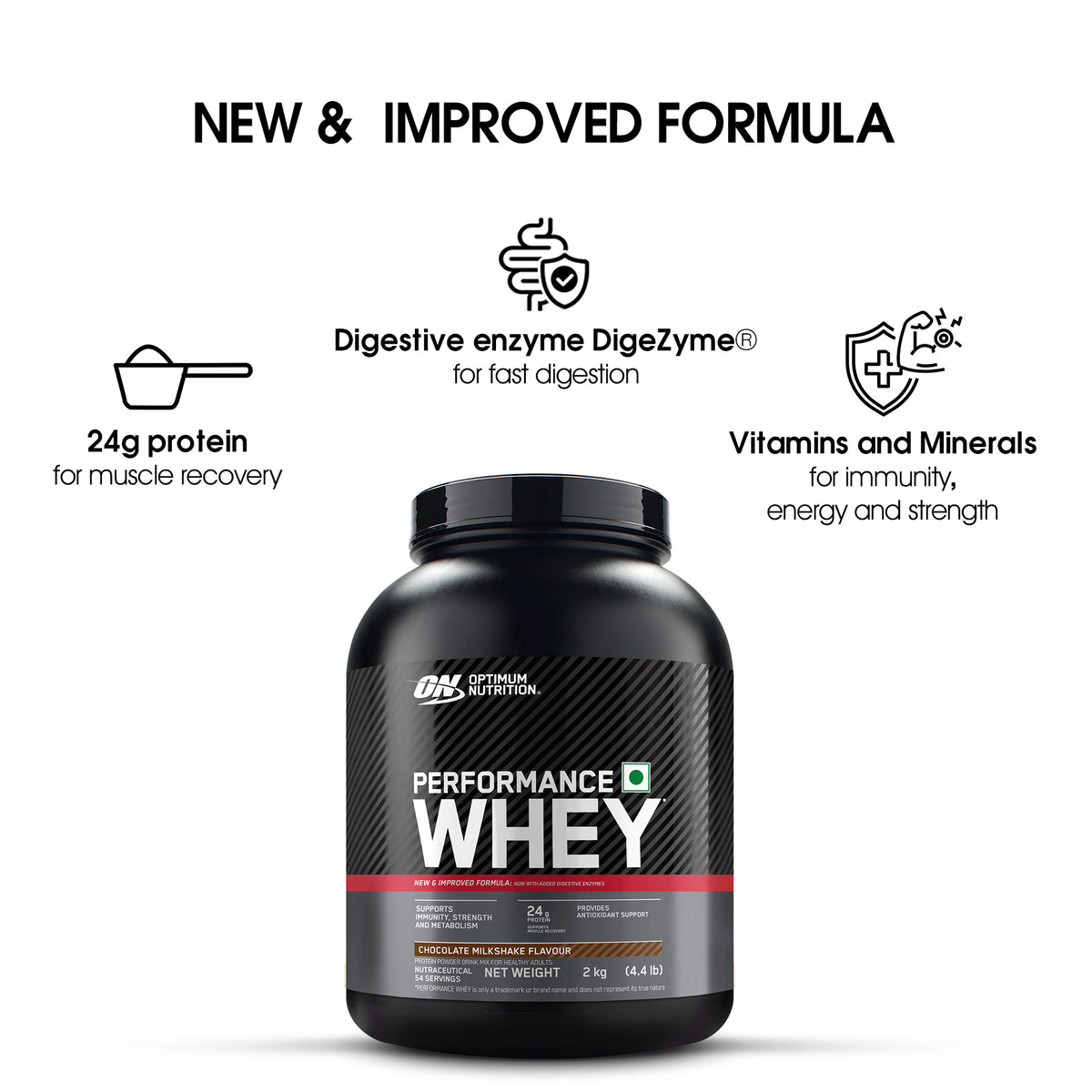 Shop 2kg Performance Whey Protein Powder with 24g Protein - Optimum ...