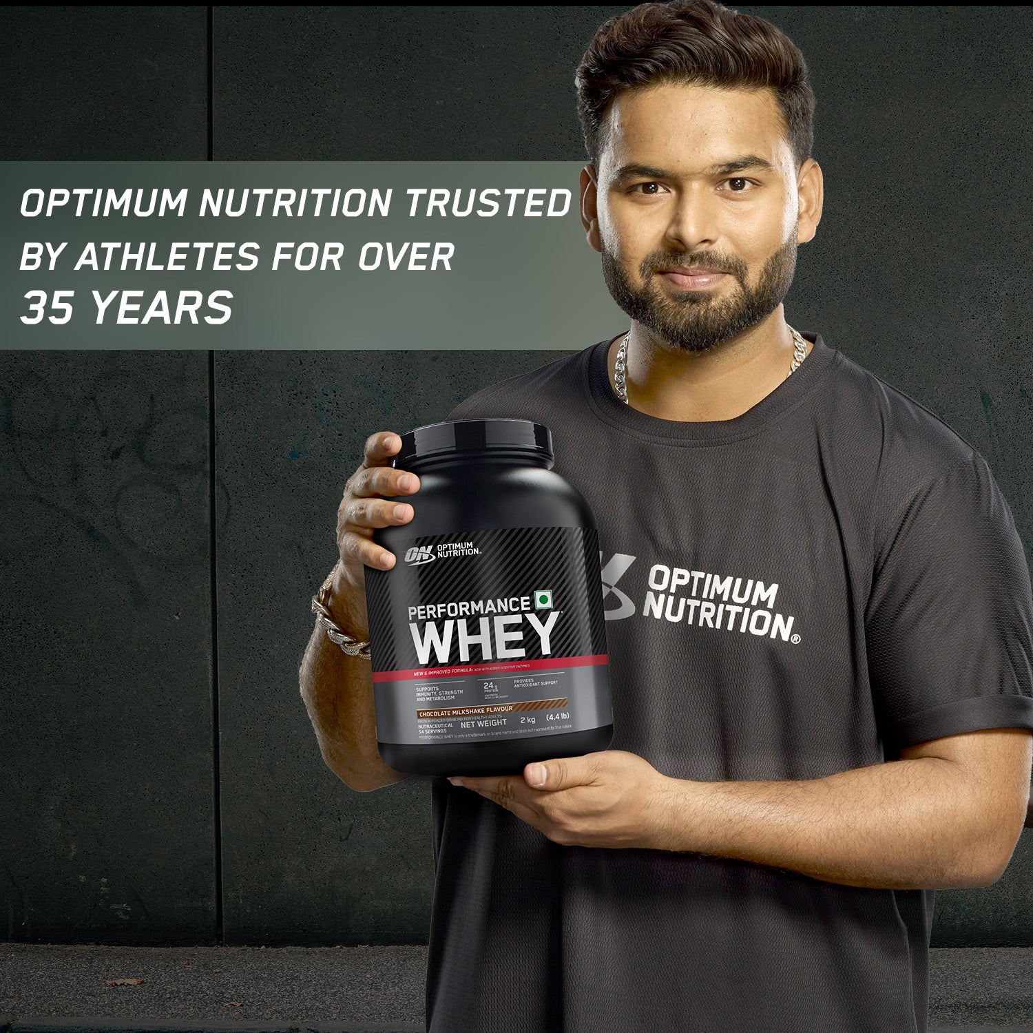 Optimum Nutrition (ON) Performance Whey Protein Powder, 24g Protein,2Kg (Chocolate Milkshake), Ultra-Filtered and Concentrated All-Whey Protein