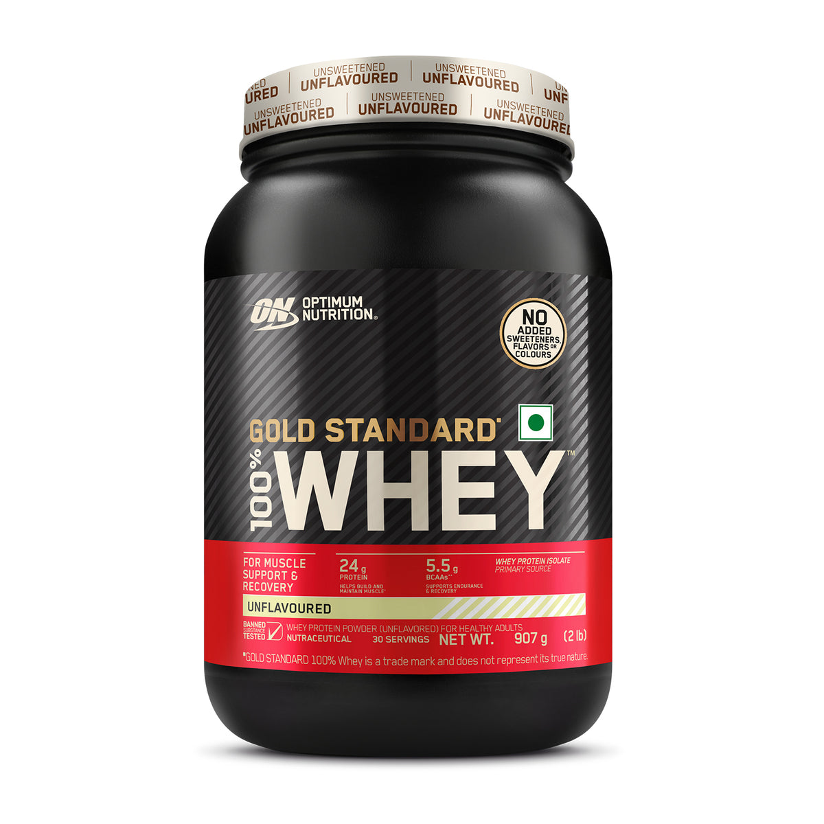 Unflavoured Optimum Nutrition Gold Standard 100% Whey 907.18 g