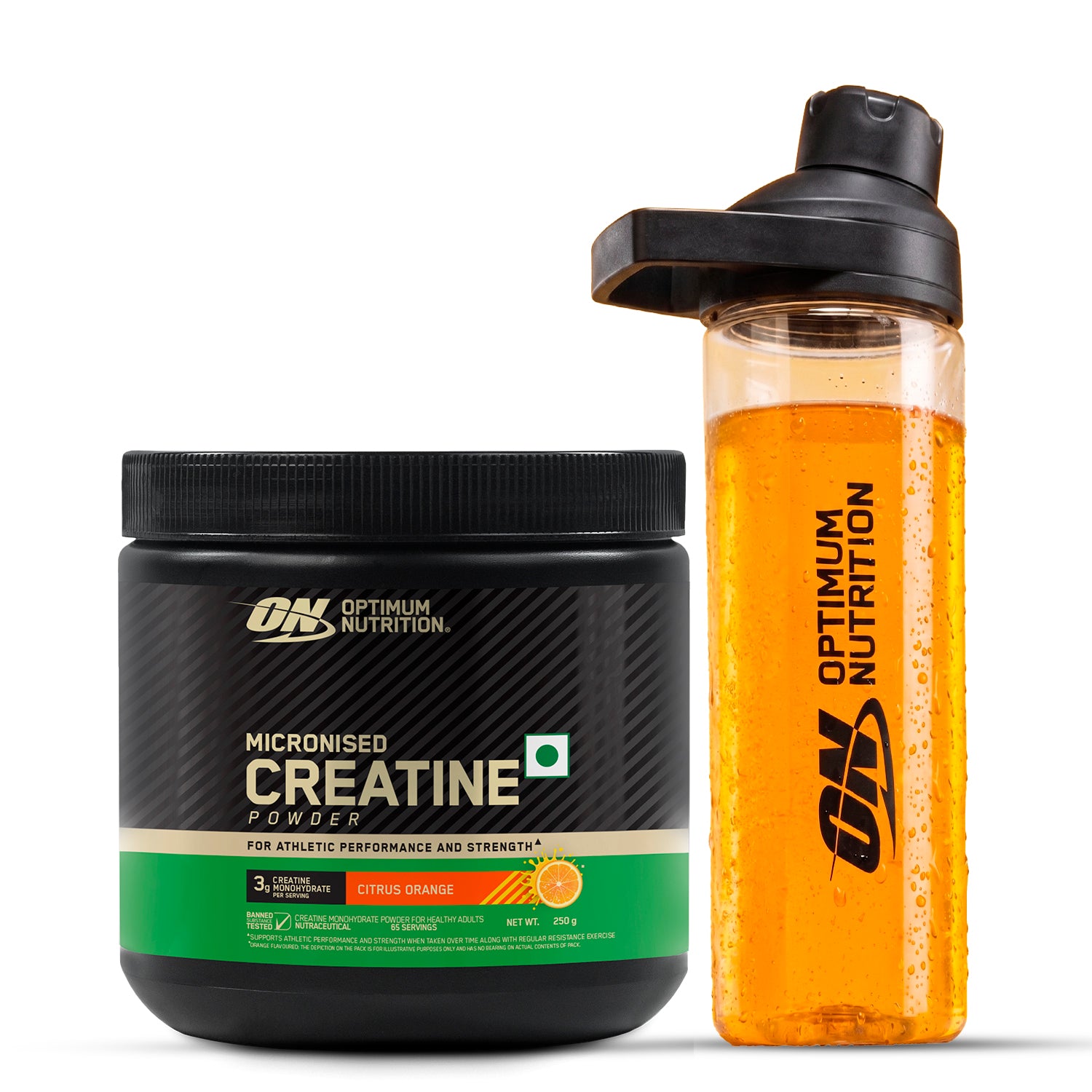 Optimum Nutrition (ON) Micronized Creatine Powder - 250g, Citrus Orange