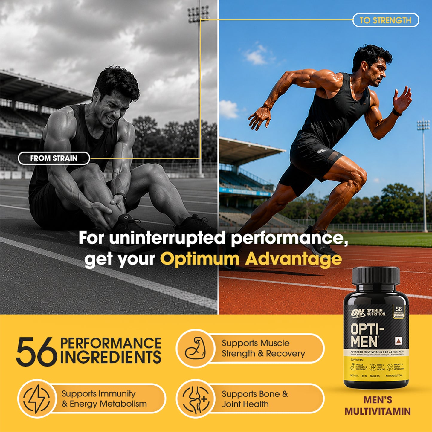 Optimum Nutrition (ON) Opti-Men - Advanced Multivitamins For Men , 60 tablets