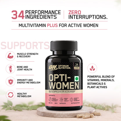 Optimum Nutrition (ON) Opti-Women - Multivitamin Plus For Women , 60 capsules