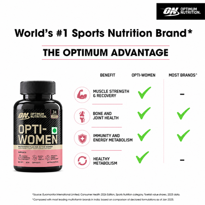Optimum Nutrition (ON) Opti-Women - Multivitamin Plus For Women , 60 capsules