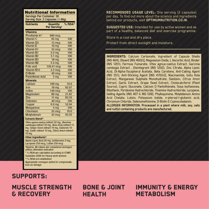 Optimum Nutrition (ON) Opti-Women - Multivitamin Plus For Women , 60 capsules