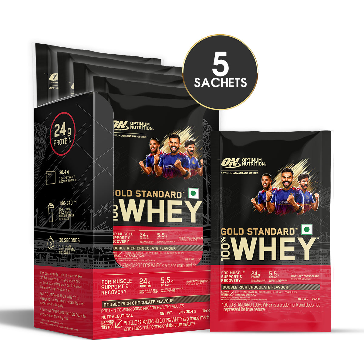 Gold Standard 100% Whey Protein Powder | Double Rich Chocolate | 152 g