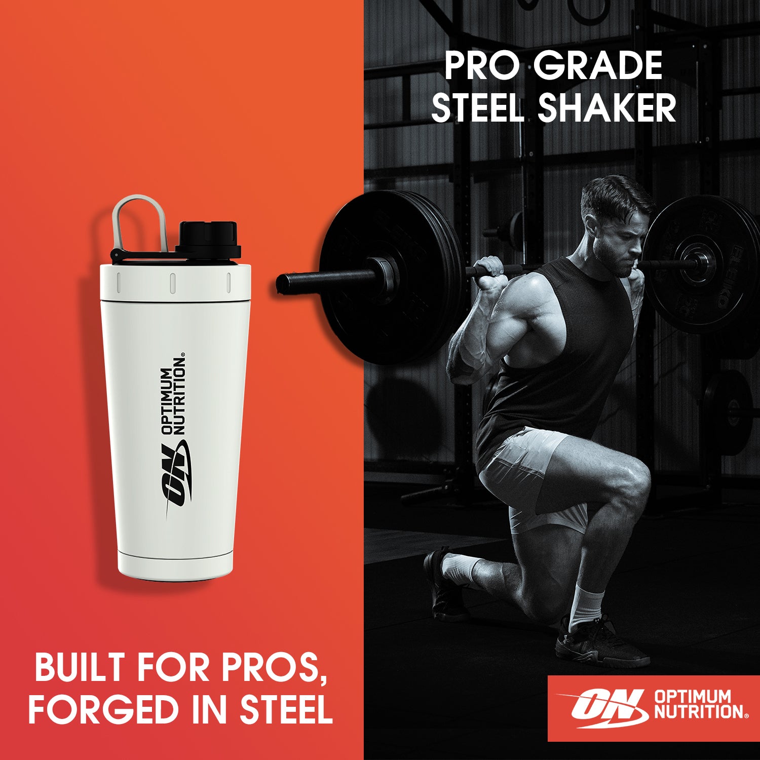 Optimum Nutrition Pro Grade Steel Shaker, 750ml