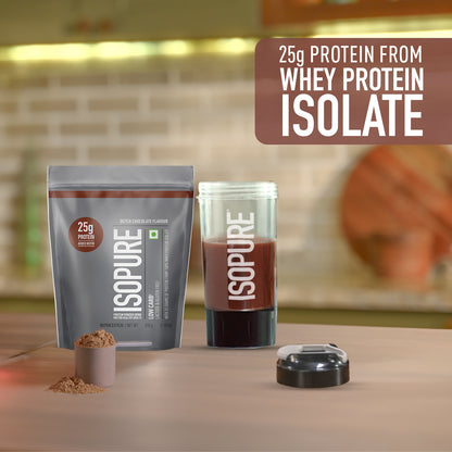 Isopure Dutch Chocolate - 500g / 1.1lb (Low Carb, Lactose-Free, Zero Added Sugar)