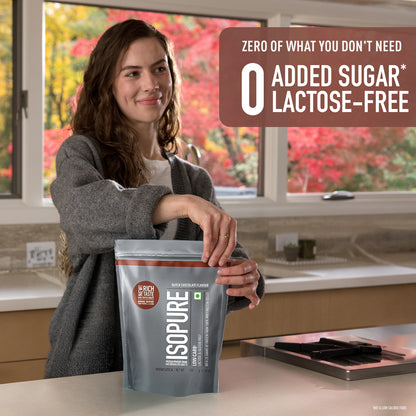 Isopure Dutch Chocolate - 500g / 1.1lb (Low Carb, Lactose-Free, Zero Added Sugar)