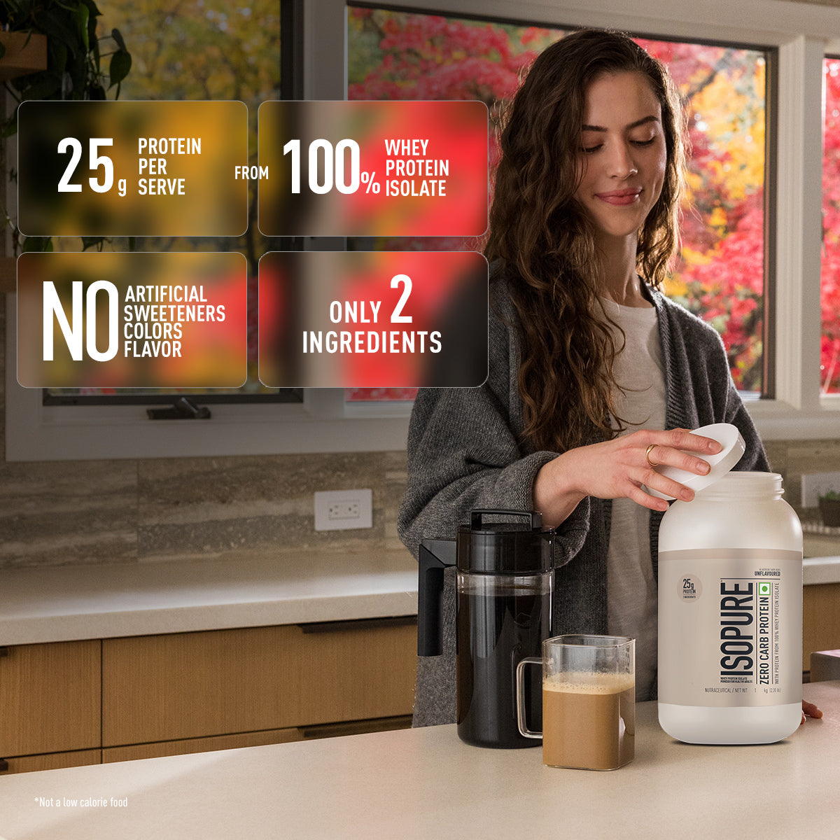 Isopure Unflavored + Isopure Collagen Peptides (12g/serve) with Biotin & Vitamin E- 250g (Unflavored) + FREE Isopure Shaker