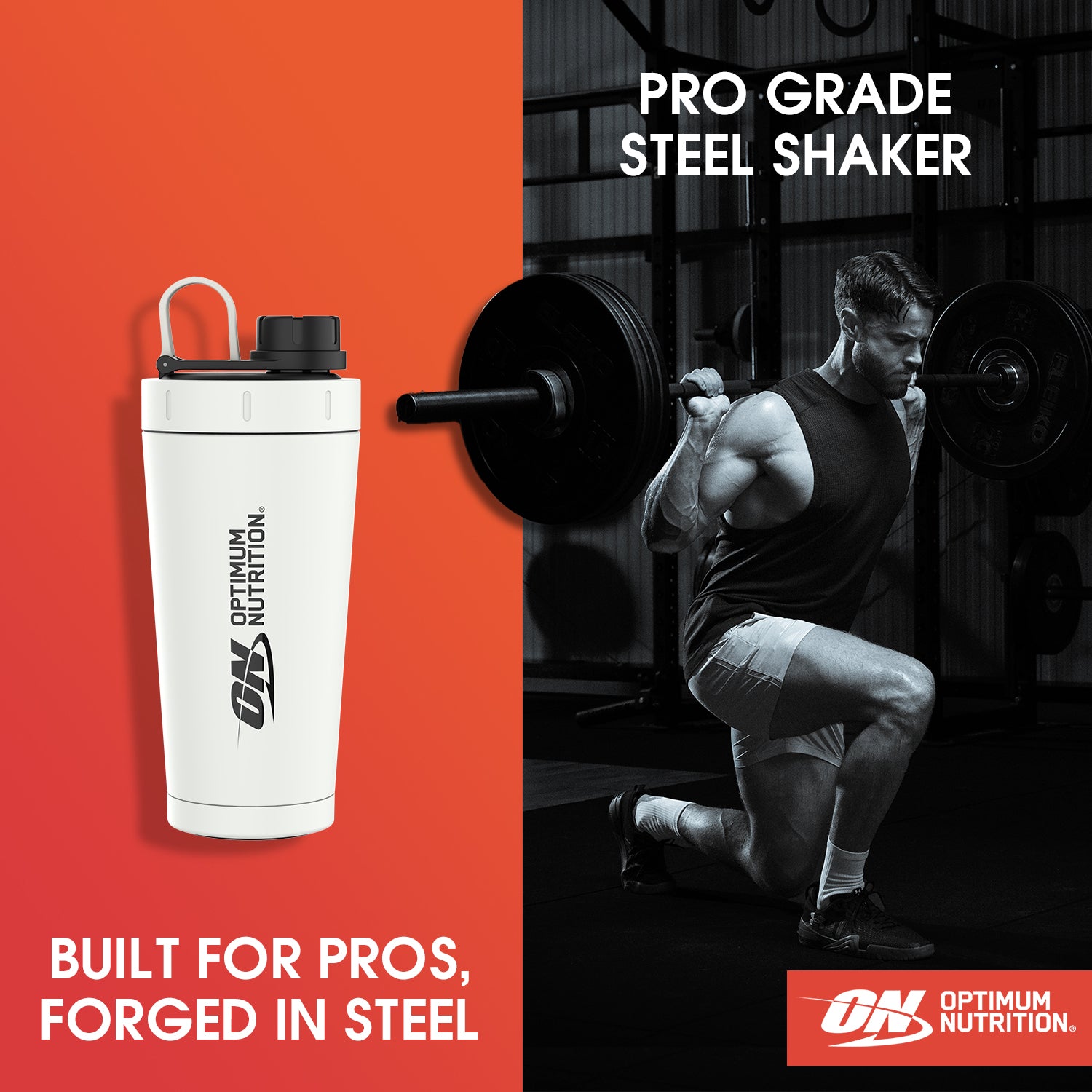 Optimum Nutrition Pro Grade Steel Shaker, 750ml