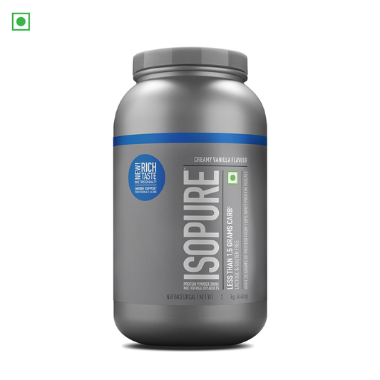 Isopure Whey Protein Isolate Powder with Vitamins for Immune Support - 2 kg (Creamy Vanilla)