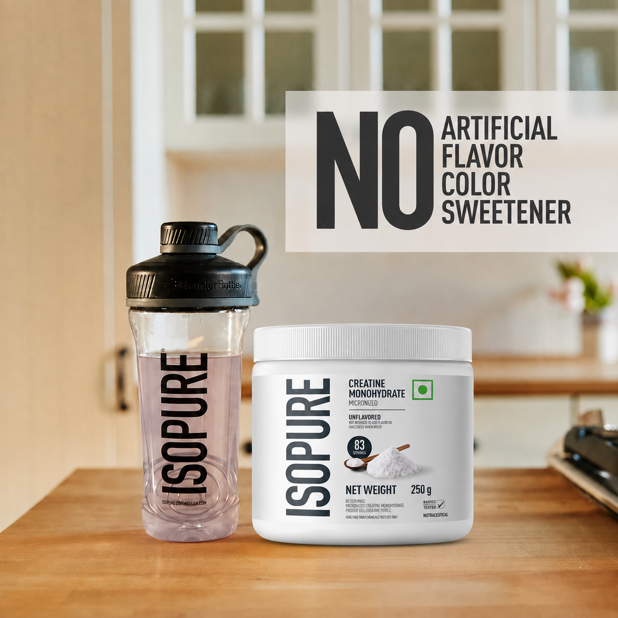 Isopure Unflavored 1 kg + Isopure Creatine Monohydrate Micronized, 250g- 83 servings