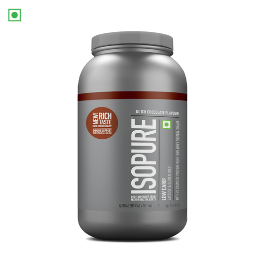 Isopure Whey Protein Isolate Powder with Vitamins for Immune Support - 2kg (Dutch Chocolate)